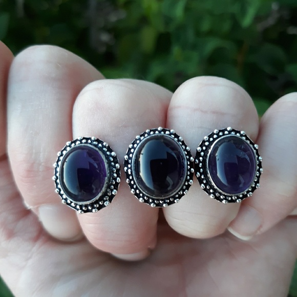 New Amethyst Adjustable 925 Silver Knuckle Ring. - Picture 7 of 7